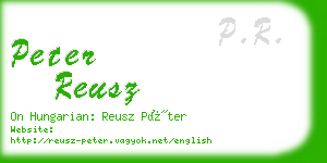 peter reusz business card